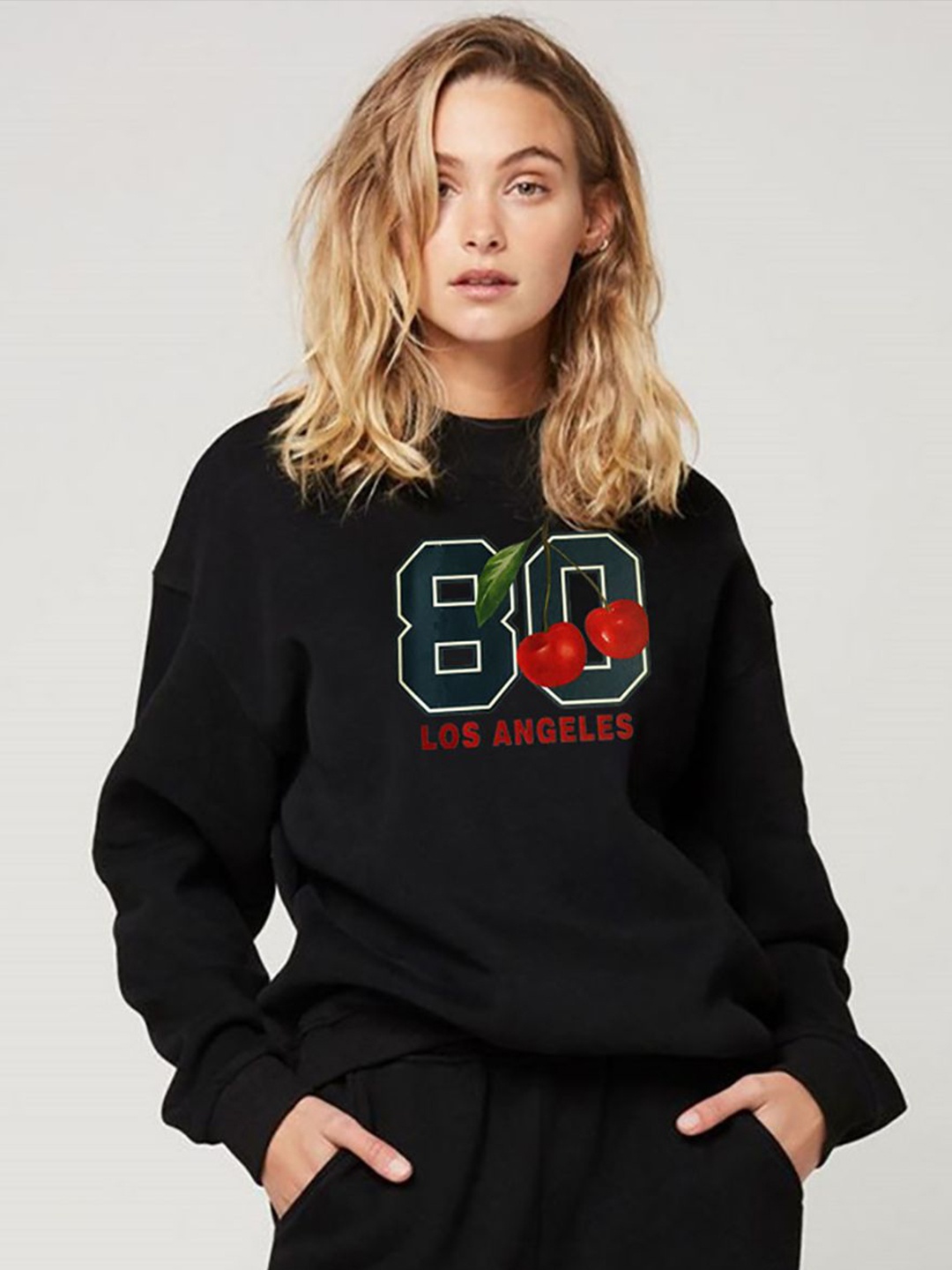 

StyleCast x Revolte Women Typography Printed Long Sleeves Top, Black