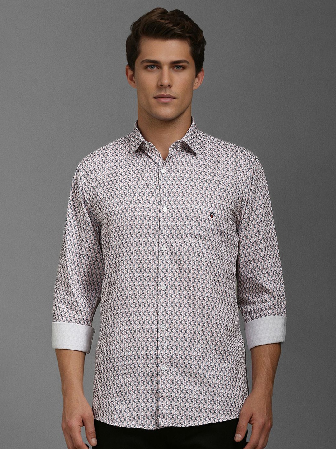 

Louis Philippe Sport Men Slim Fit Opaque Printed Casual Shirt, Grey