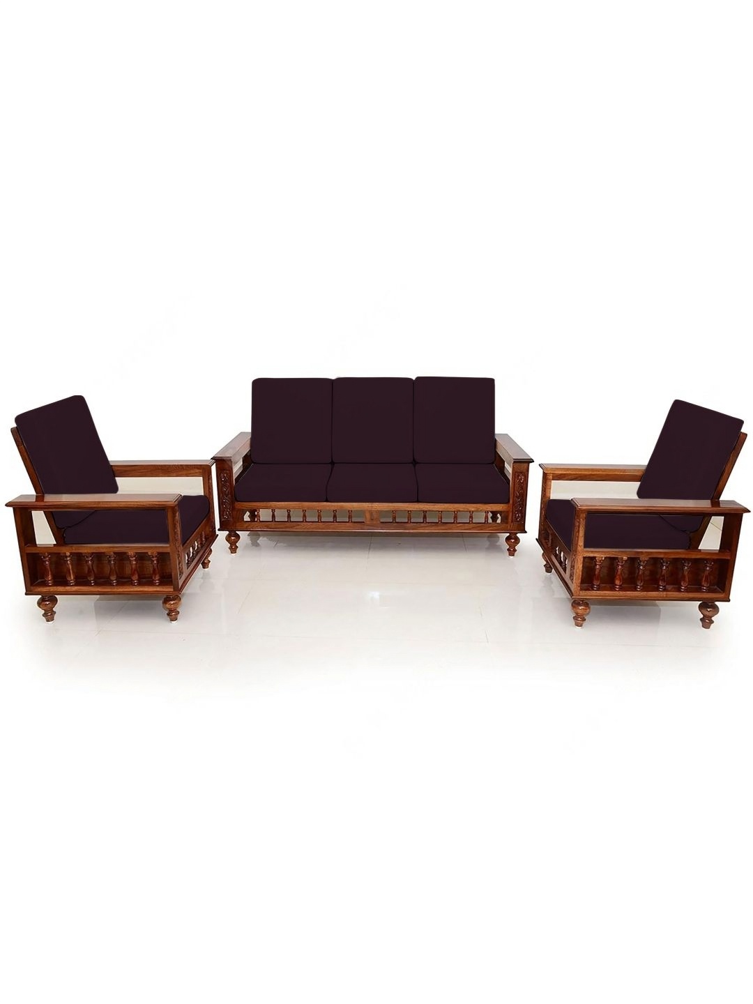 

Lazi Maroon 10 Pieces Elasticated 200 GSM Wooden Sofa Covers