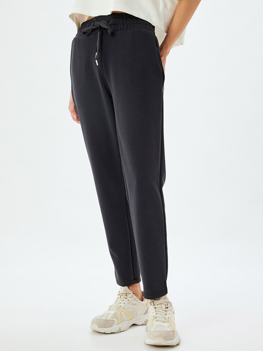 

Koton Women Mid-Rise Track Pants, Black