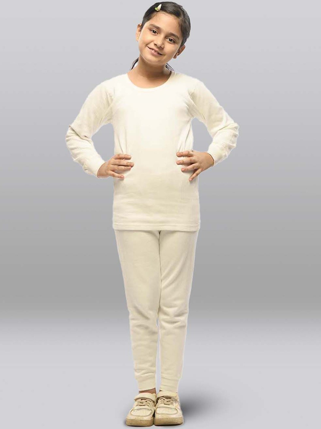 

INFERNO Girls Cotton Thermal Set, White