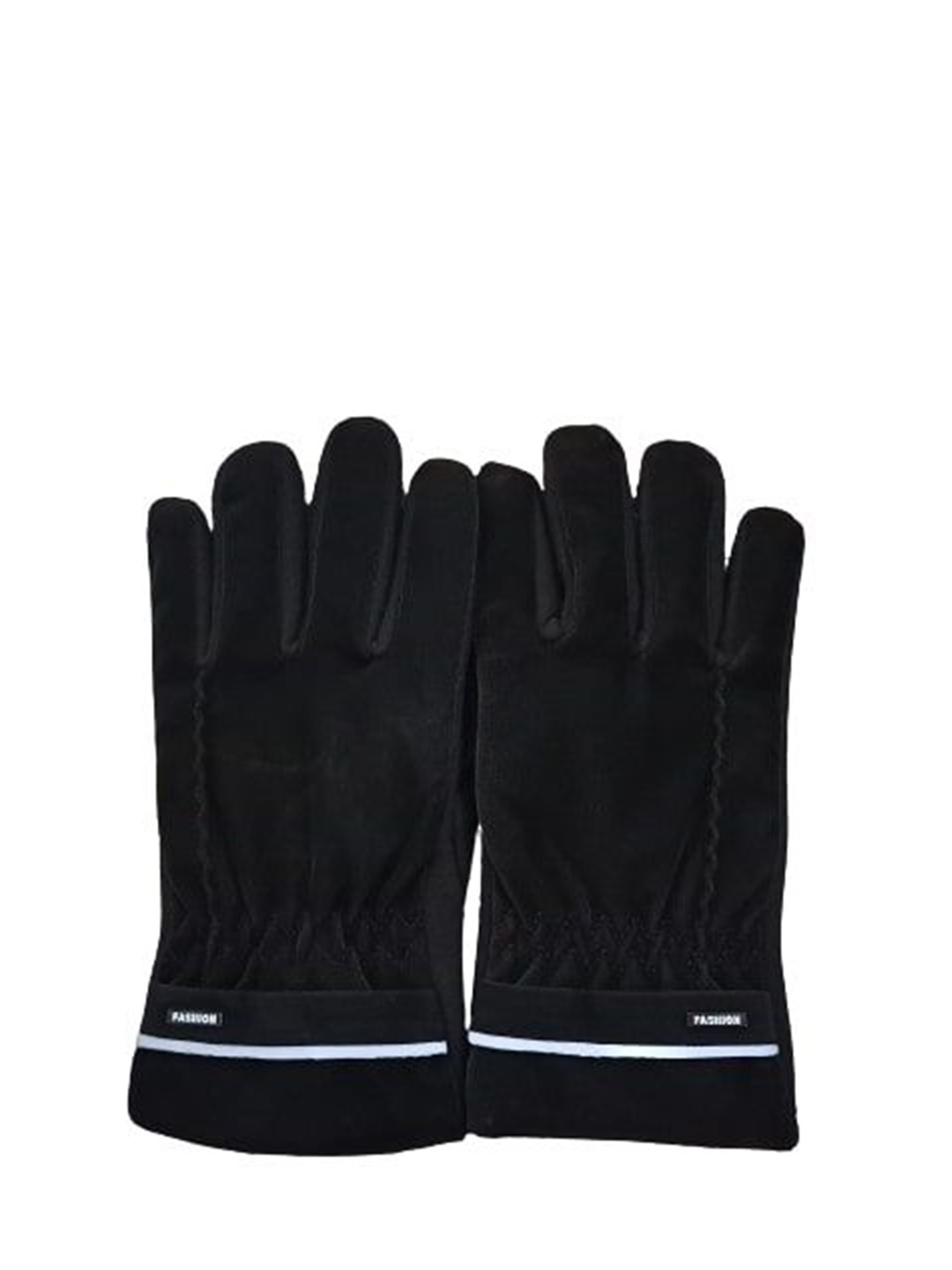 

FabSeasons Unisex Acrylic Winter Gloves, Black