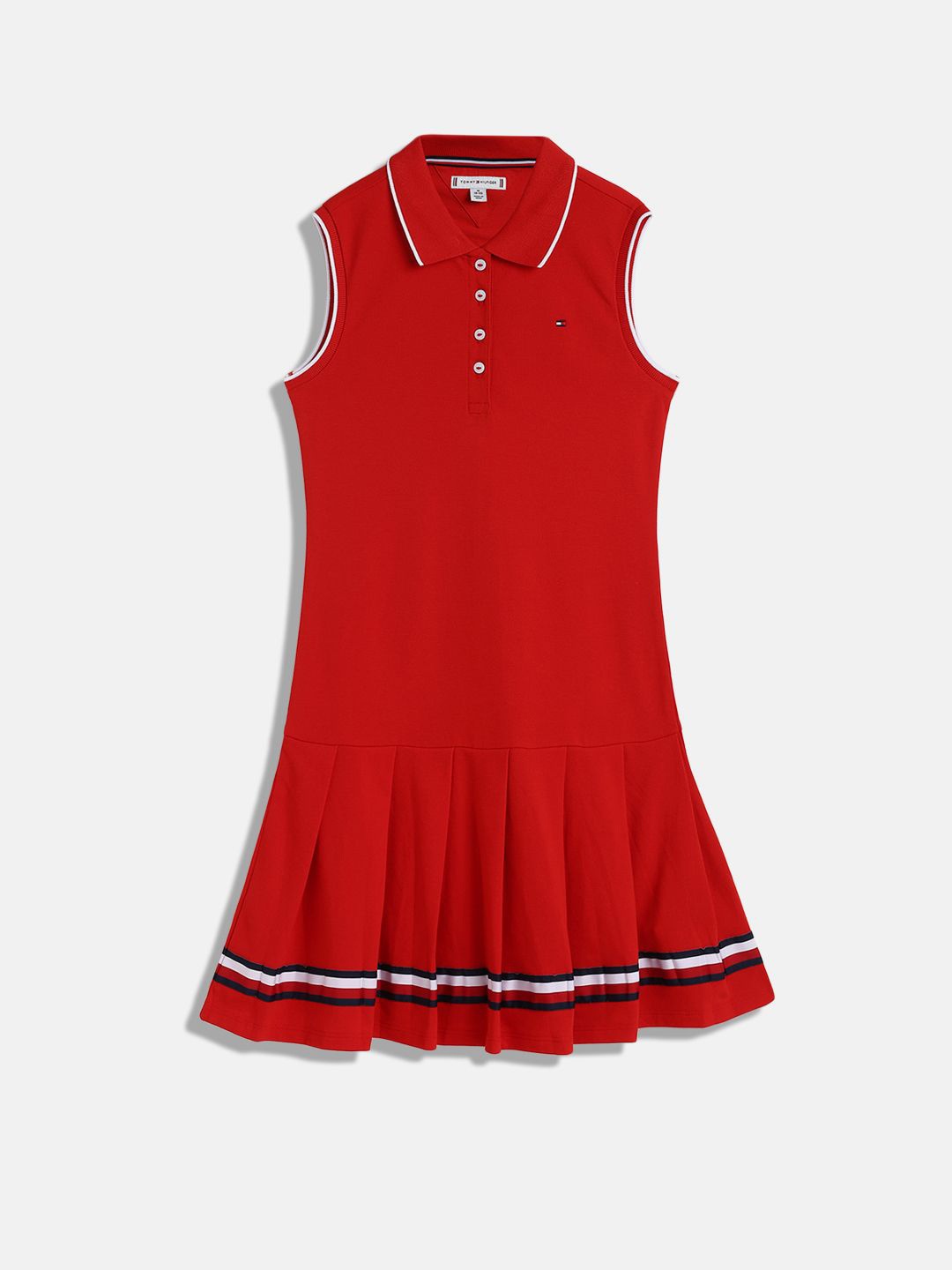 

Tommy Hilfiger Girls Drop-Waist Dress, Red