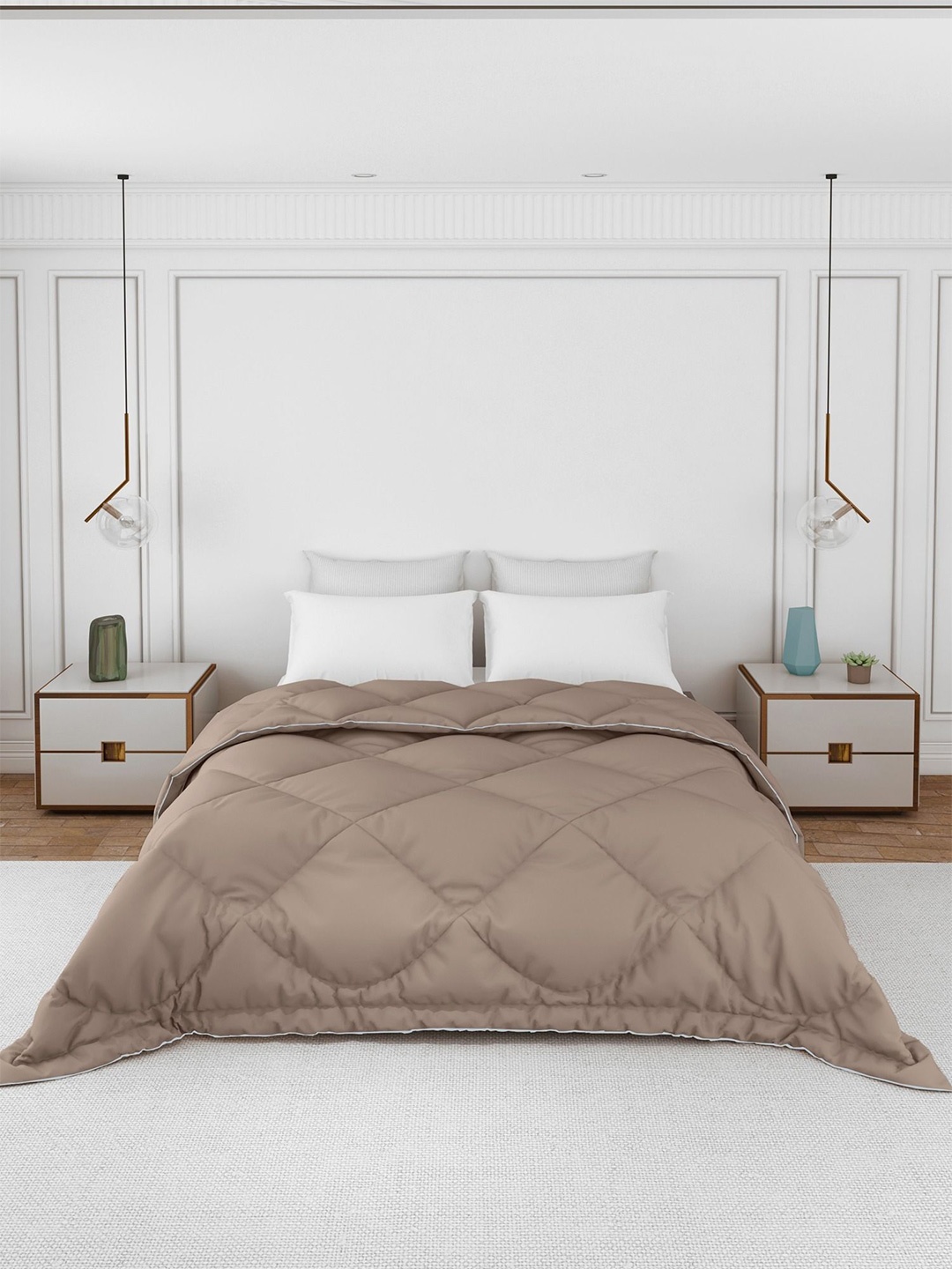

LABHAM Casper Taupe Microfiber Heavy Winter 300 GSM Single Bed Comforter