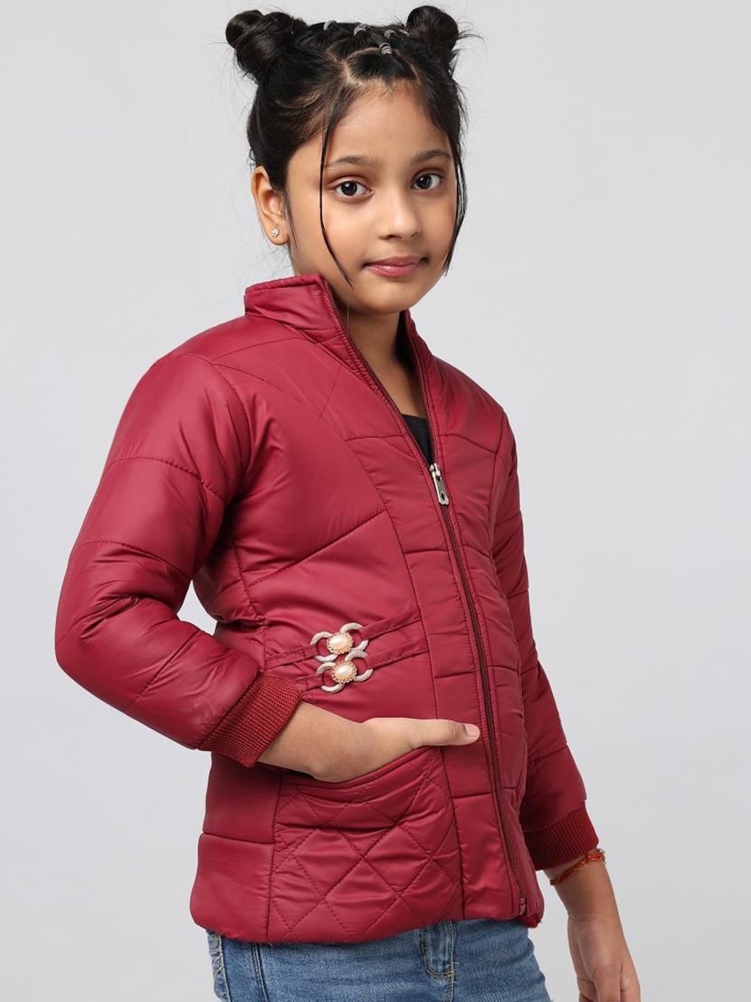 

Anixa Girls Lightweight Jacket, Maroon