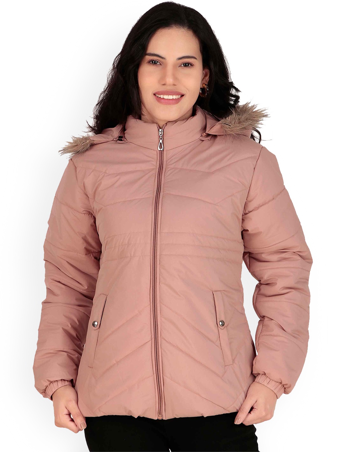 

Brazo Women Lightweight Parka Jacket, Peach