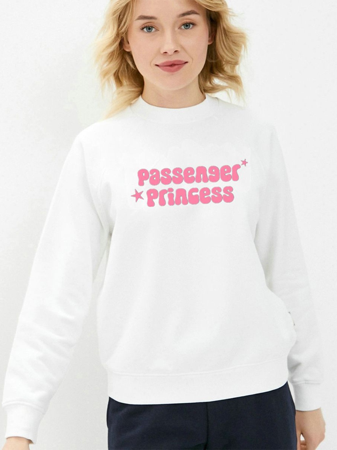 

StyleCast x Revolte Women Typography Printed Cotton Top Pullover, White