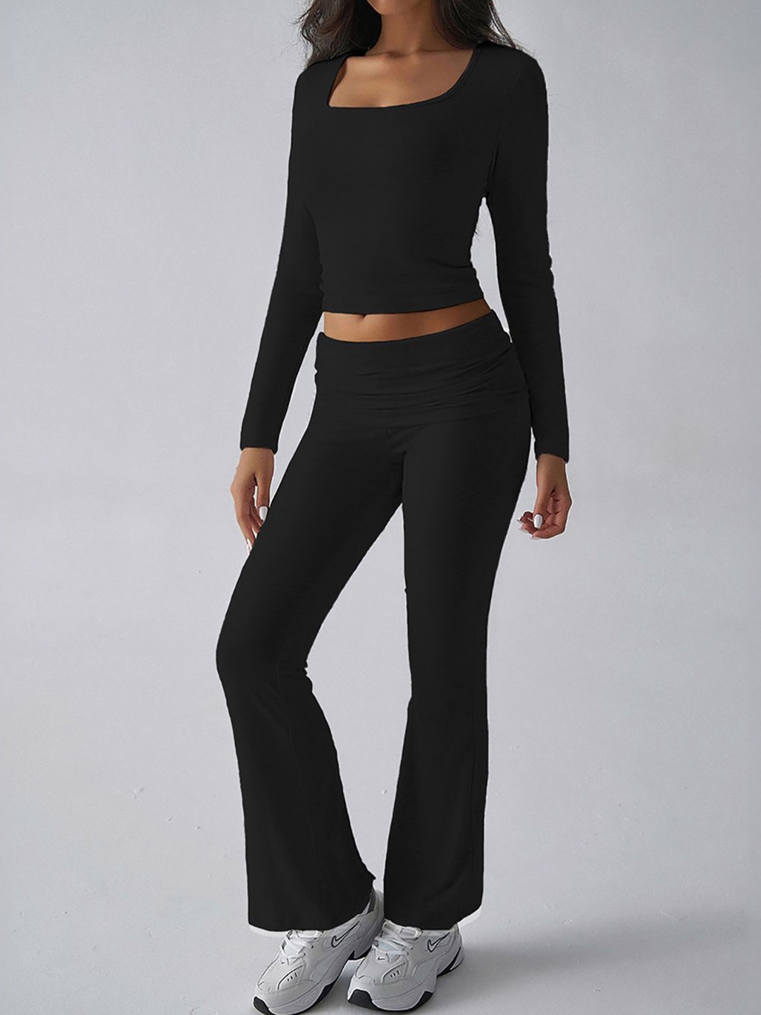 

StyleCast x Revolte Top & Trousers Co-Ords Set, Black