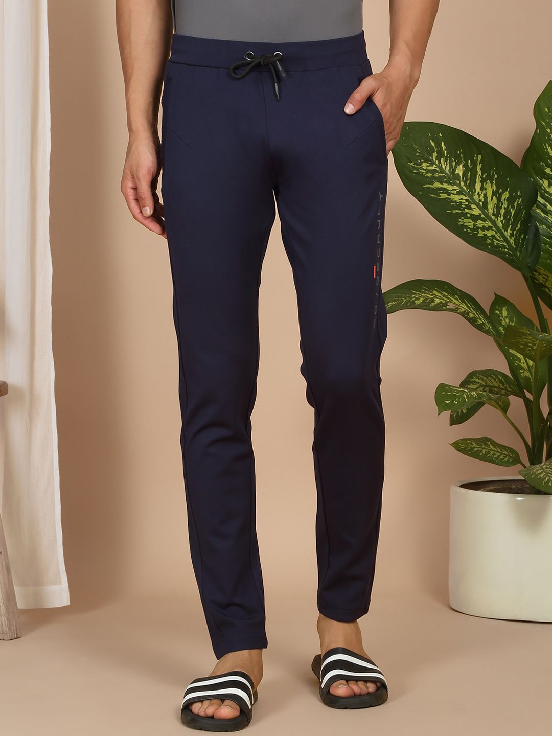 

Sweet Dreams Men Mid-Rise Straight Lounge pant, Navy blue