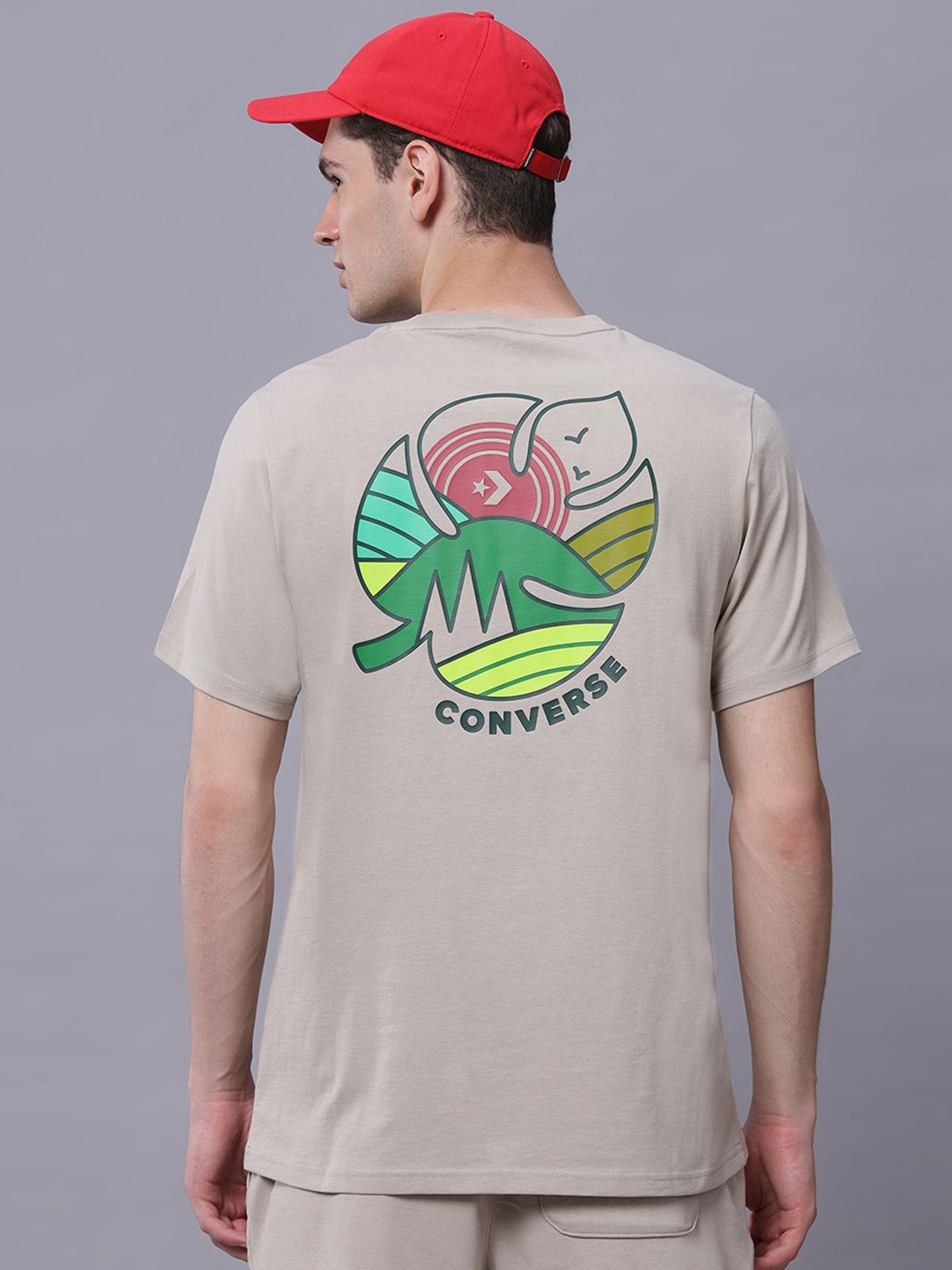 

Converse Men Leaf T-Shirt, Beige