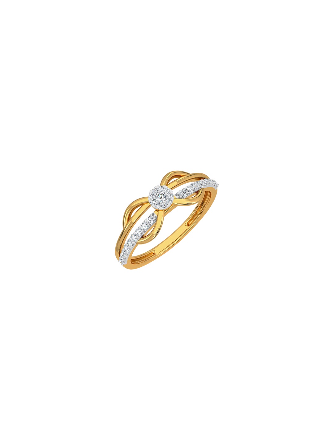 

KISNA DIAMOND AND GOLD JEWELLERY 14KT Finger Ring Diamond 0.15 CT, Yellow