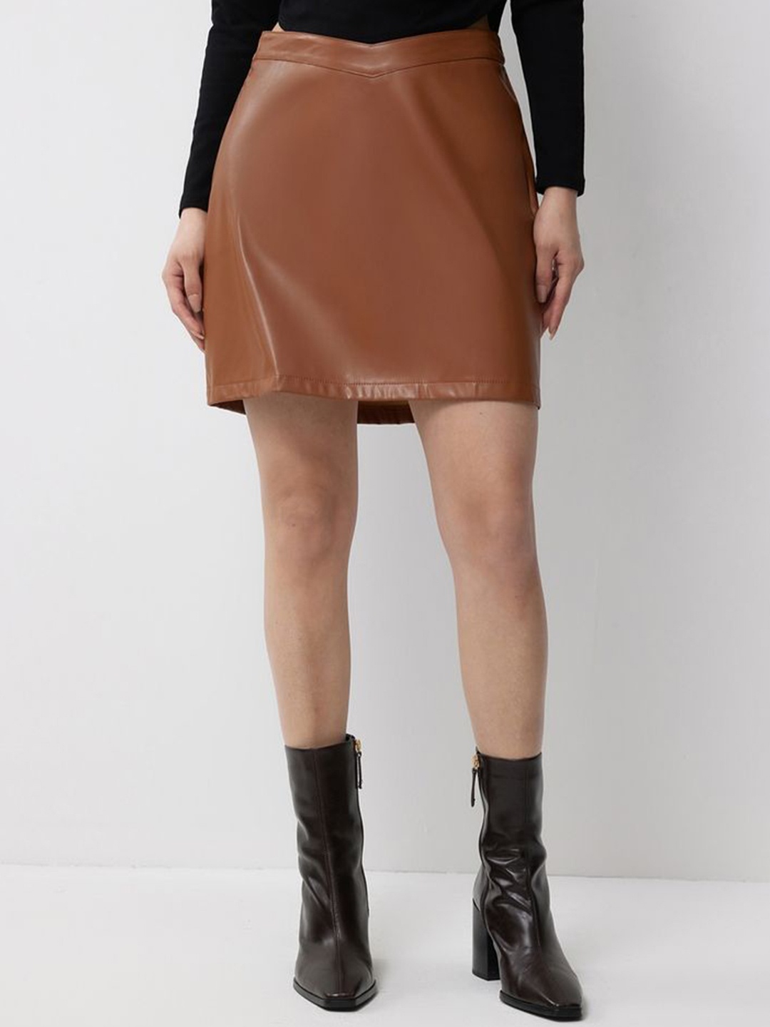 

LULU & SKY Women A-Line Above Knee Skirt, Brown