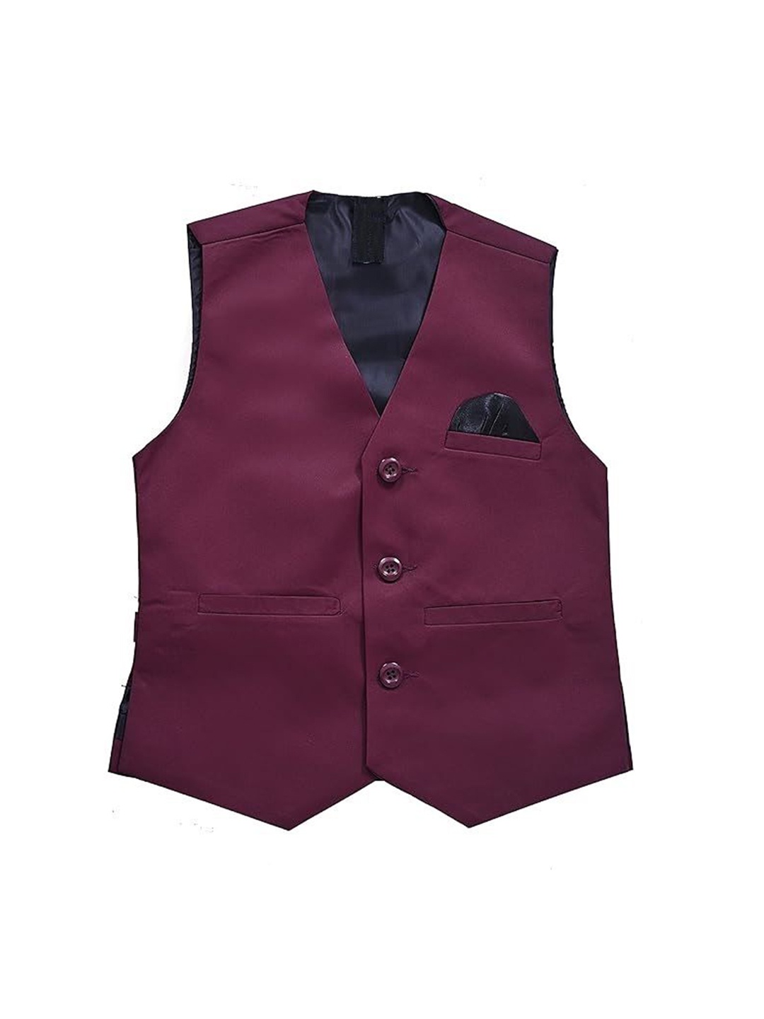 

Eliq Boys V-Neck Corduroy Cotton Silk Waistcoat, Maroon