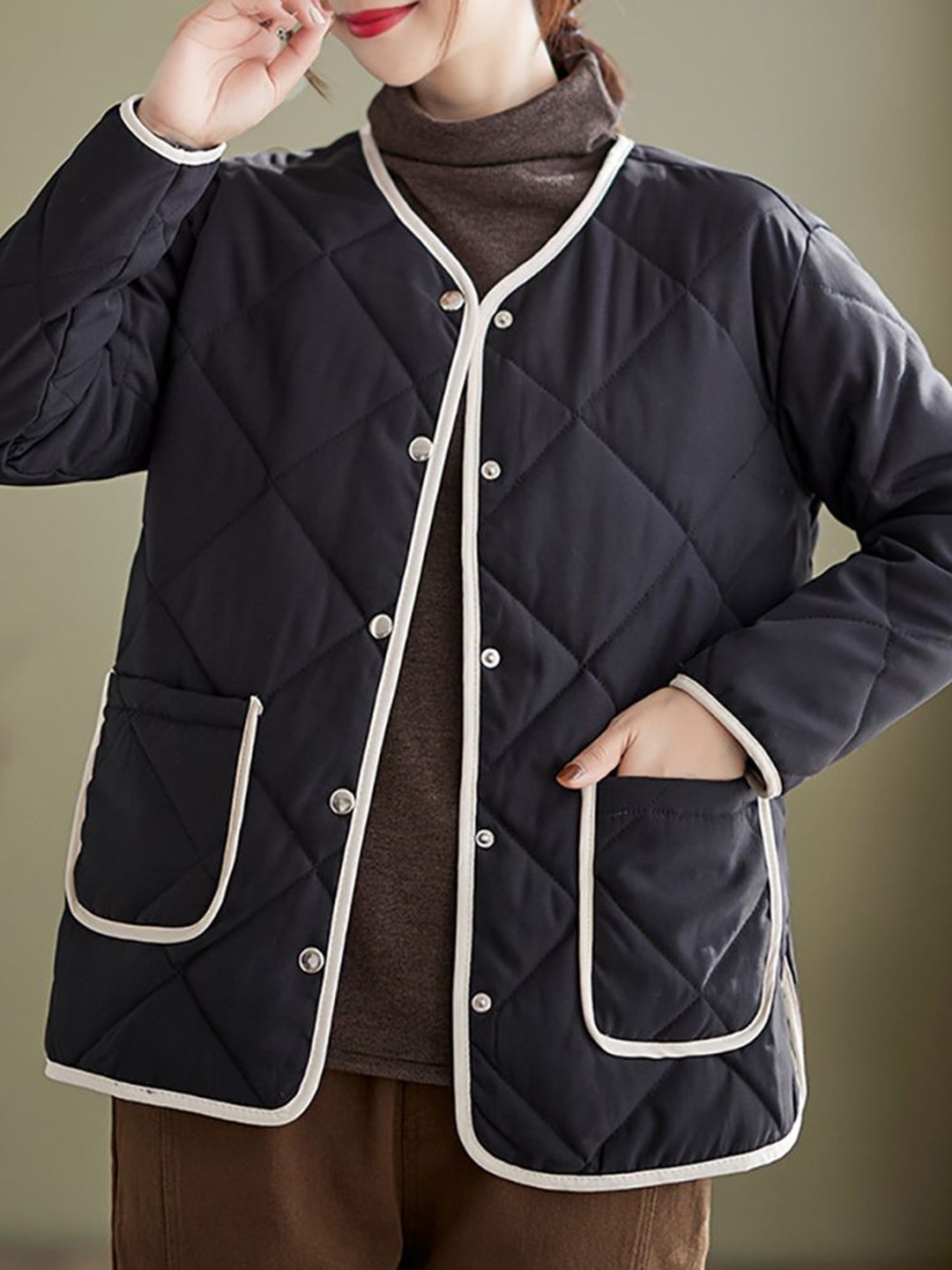 

StyleCast x Revolte Women Regular Fit Single-Breasted Wrap Coats, Black