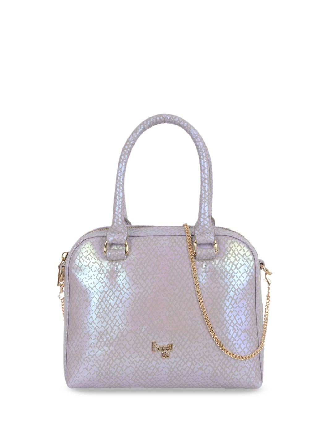 

Baggit Women Abstract Printed Structured Handheld Bag, Violet