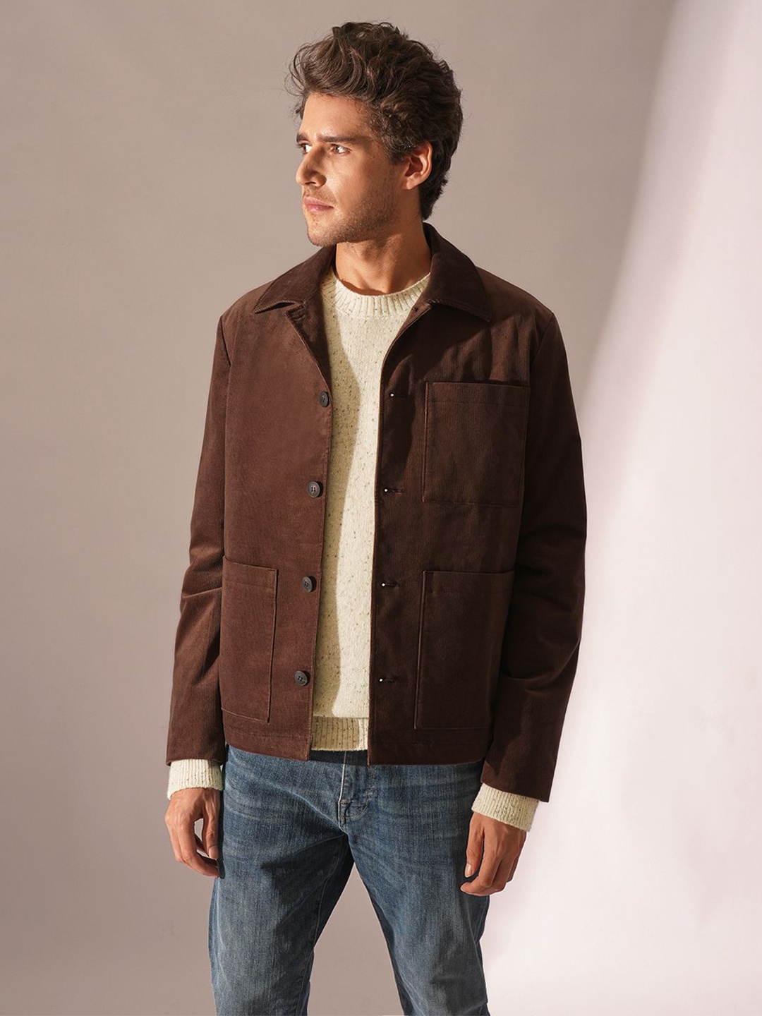 

SELECTED Men Woollen Pullover Sweaters, Off white