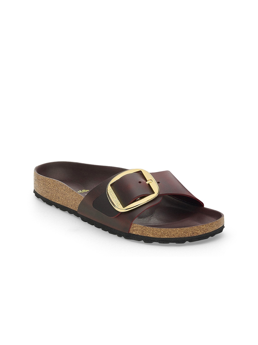 

Birkenstock Madrid Big Buckle Women Leather Narrow Width One Strap Sandals, Red