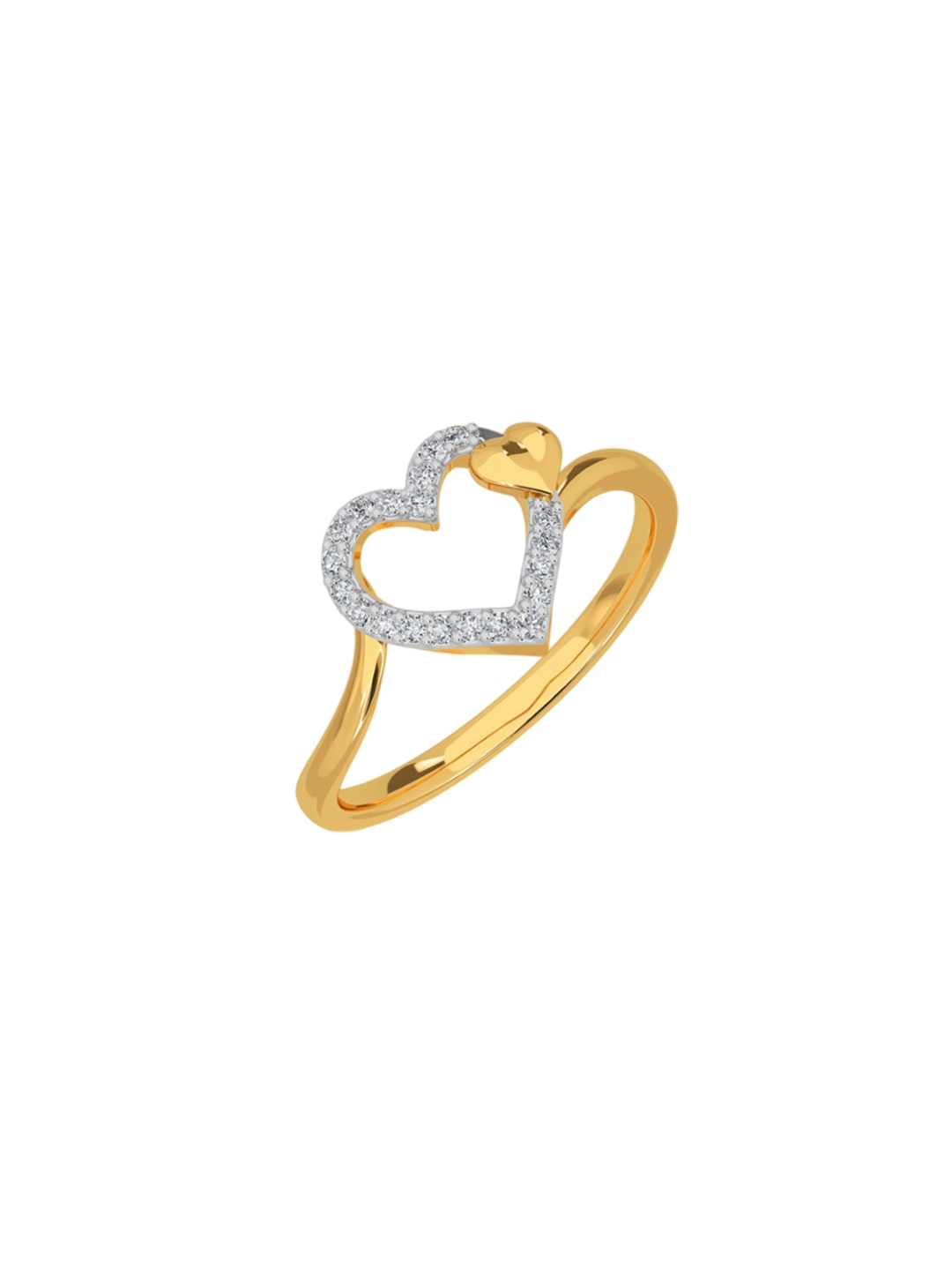 

KISNA DIAMOND AND GOLD JEWELLERY 18KT Finger Ring Diamond 0.1 CT, Yellow