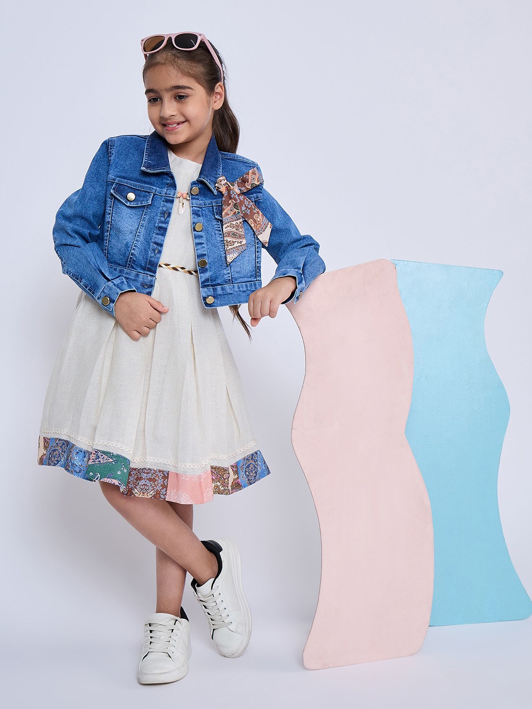 

Peppermint Girls Dyed Shirt Dress, Beige