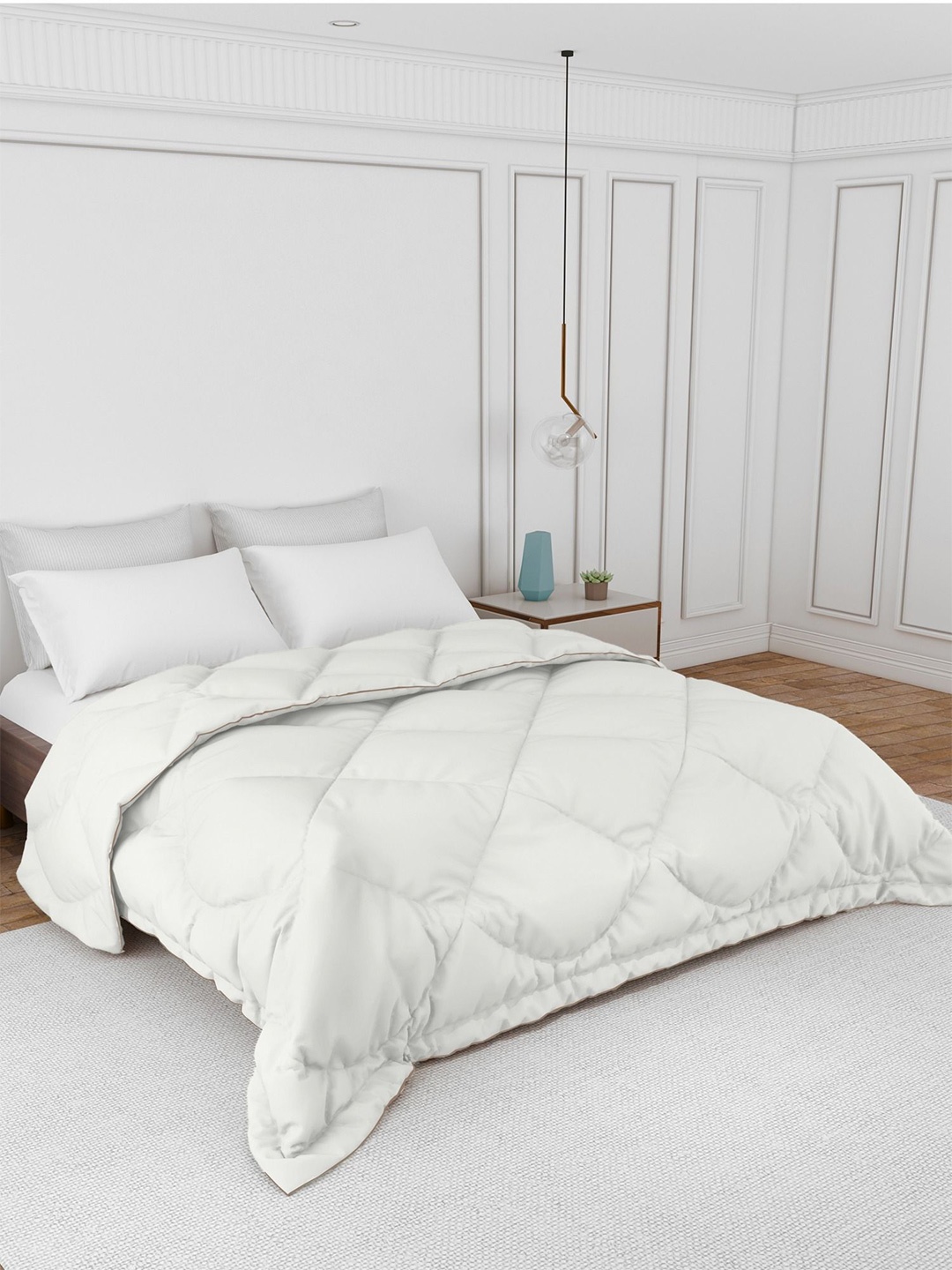 

LABHAM White Microfiber Heavy Winter 300 GSM Single Bed Comforter