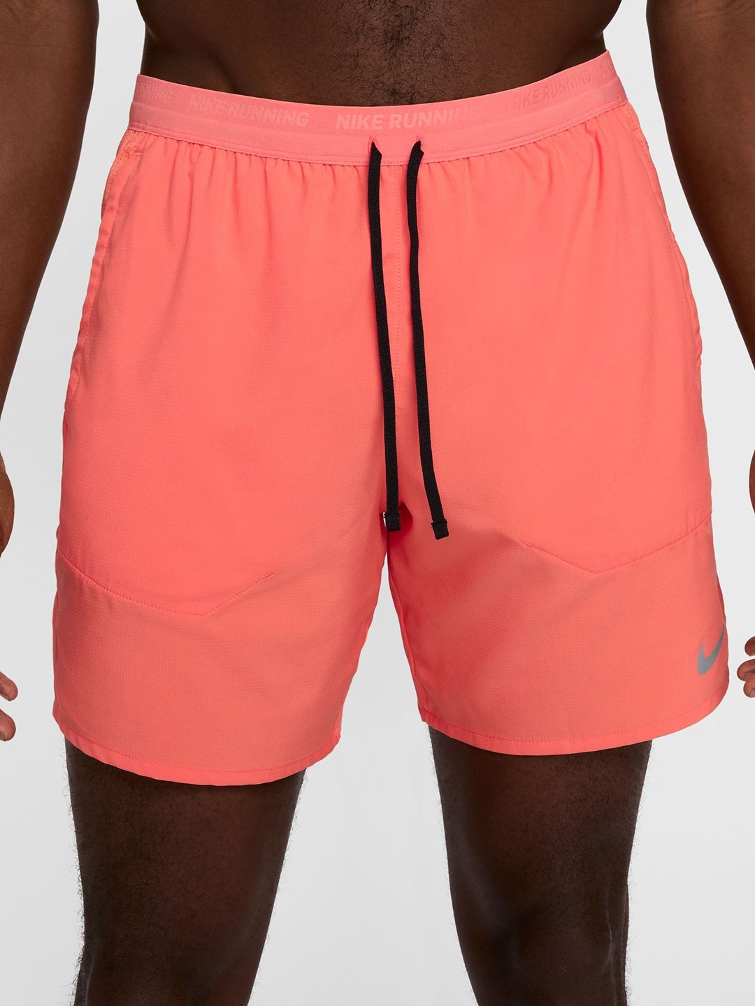 

Nike Men Mid-Rise Dri-Fit Stride Brief-Lined Running Shorts, Orange