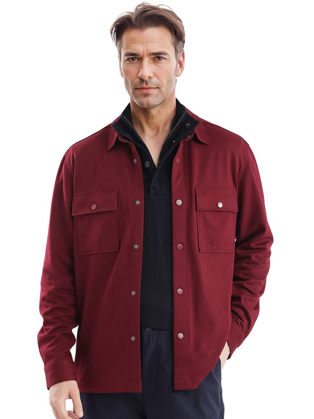 

RARE RABBIT Men Cotton Tailored Jacket, Red