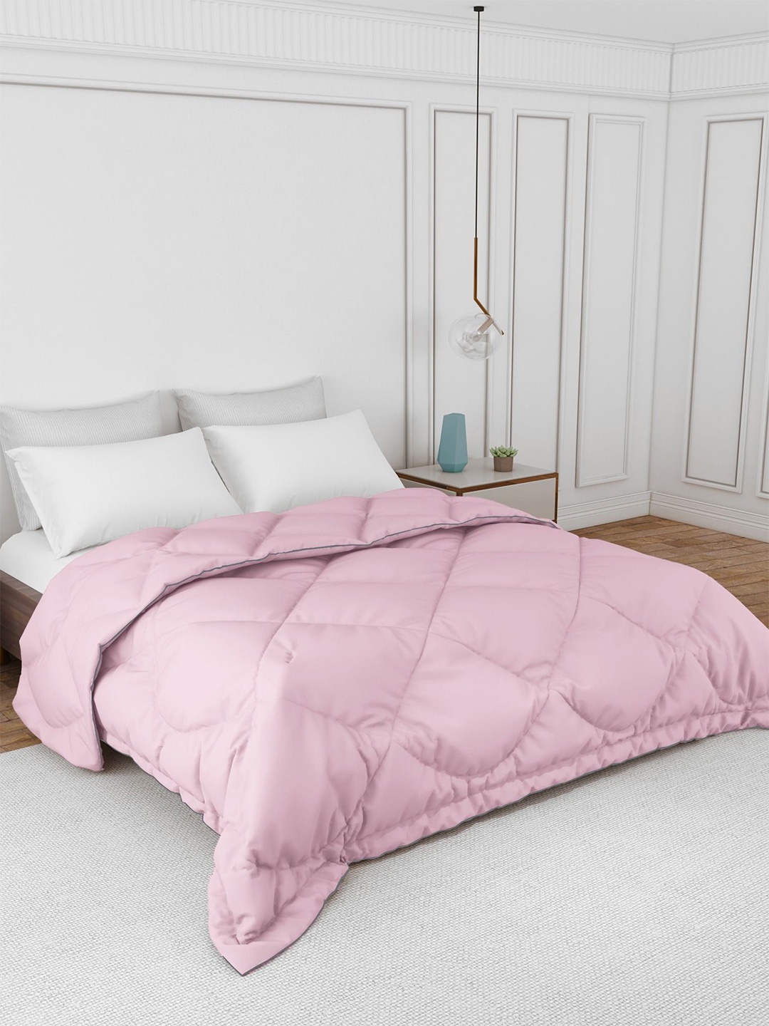 

LABHAM Casper Pink Microfiber Heavy Winter 300 GSM Single Bed Comforter