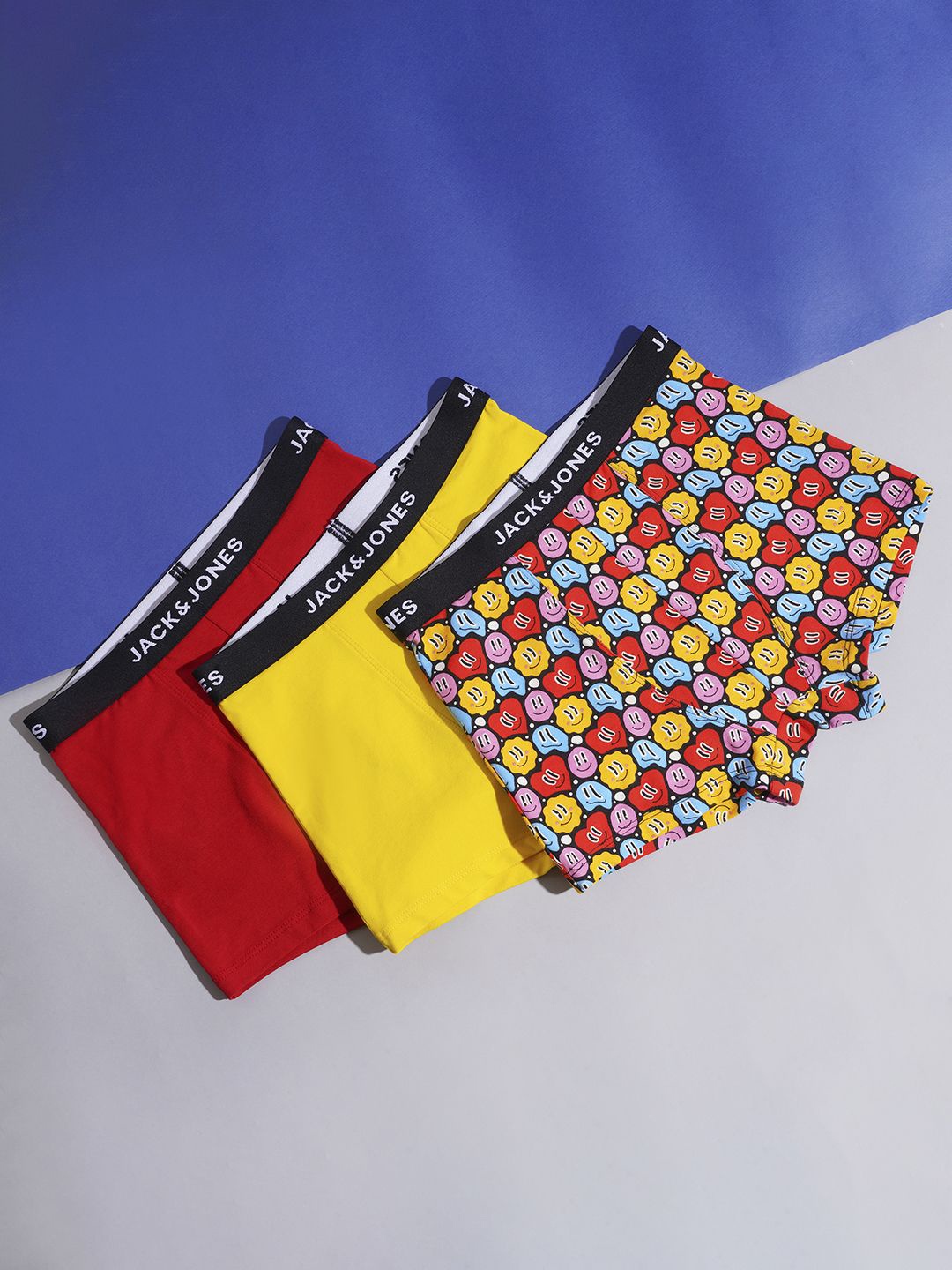 

Jack & Jones Junior Boys Pack Of 3 Printed Trunk 9010310002, Red