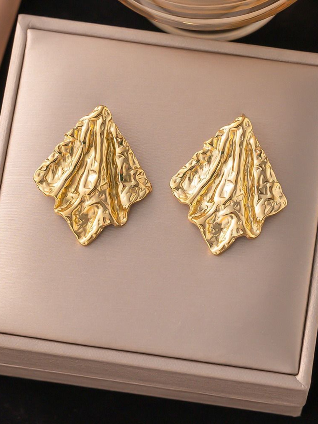 

MYKI Stainless Steel Gold Plated Contemporary Studs
