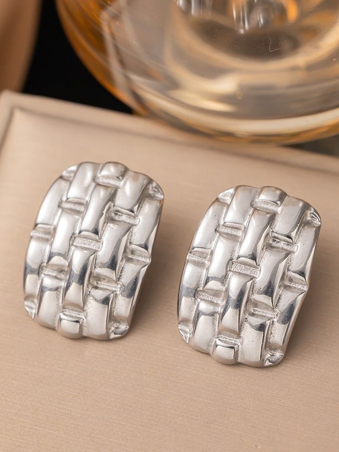 

MYKI Stainless Steel Silver Plated Plated Contemporary Studs