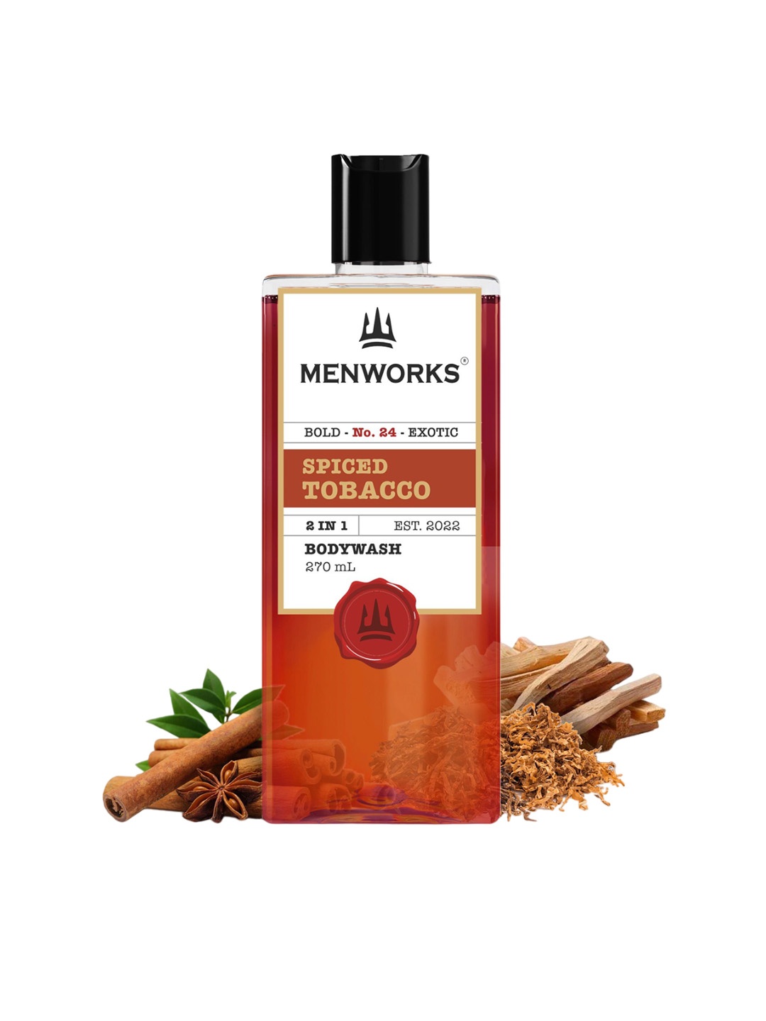 

Menworks Spice Tobacco 2 In 1 Body Wash - 270 ml, Transparent