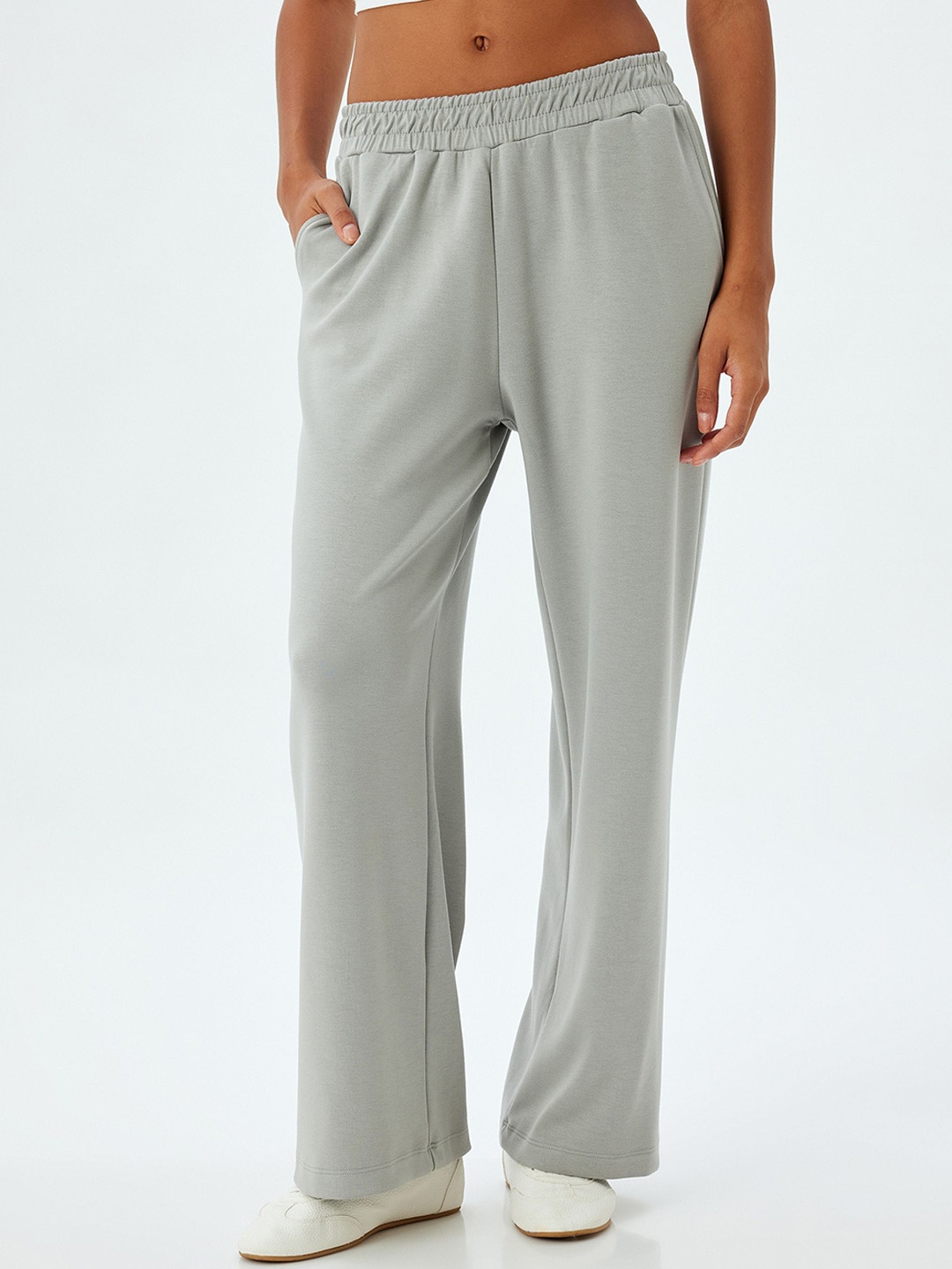 

Koton Women Mid Rise Slip-On Track Pants, Grey