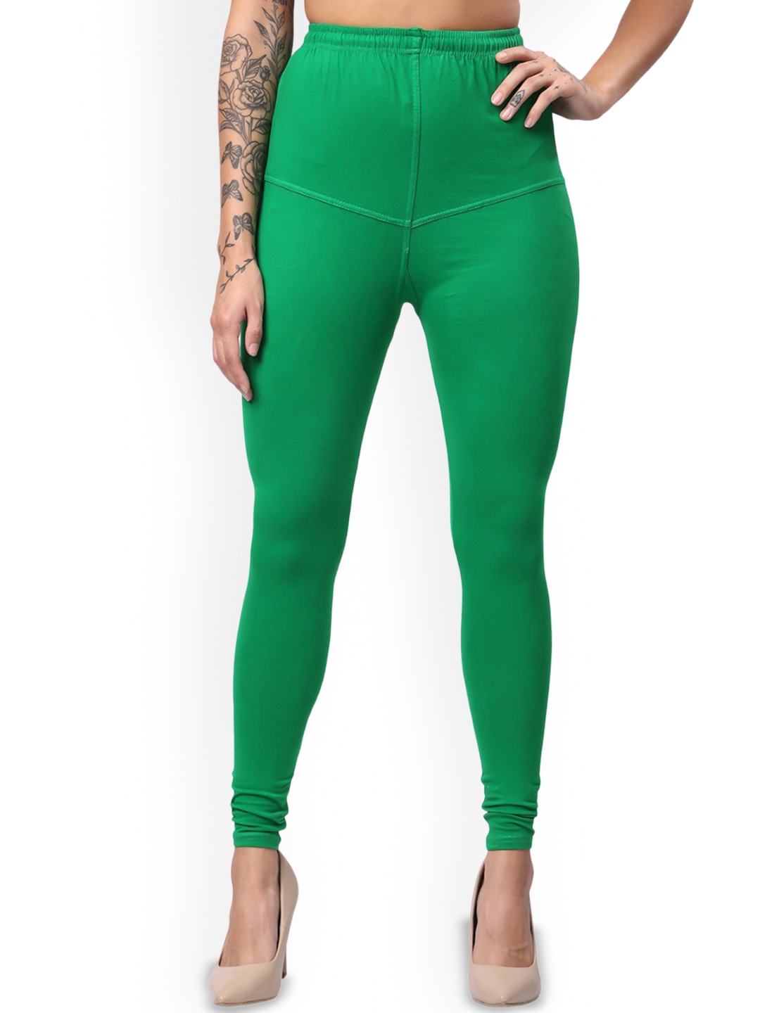 

Keviv Churidar Length Leggings, Sea green