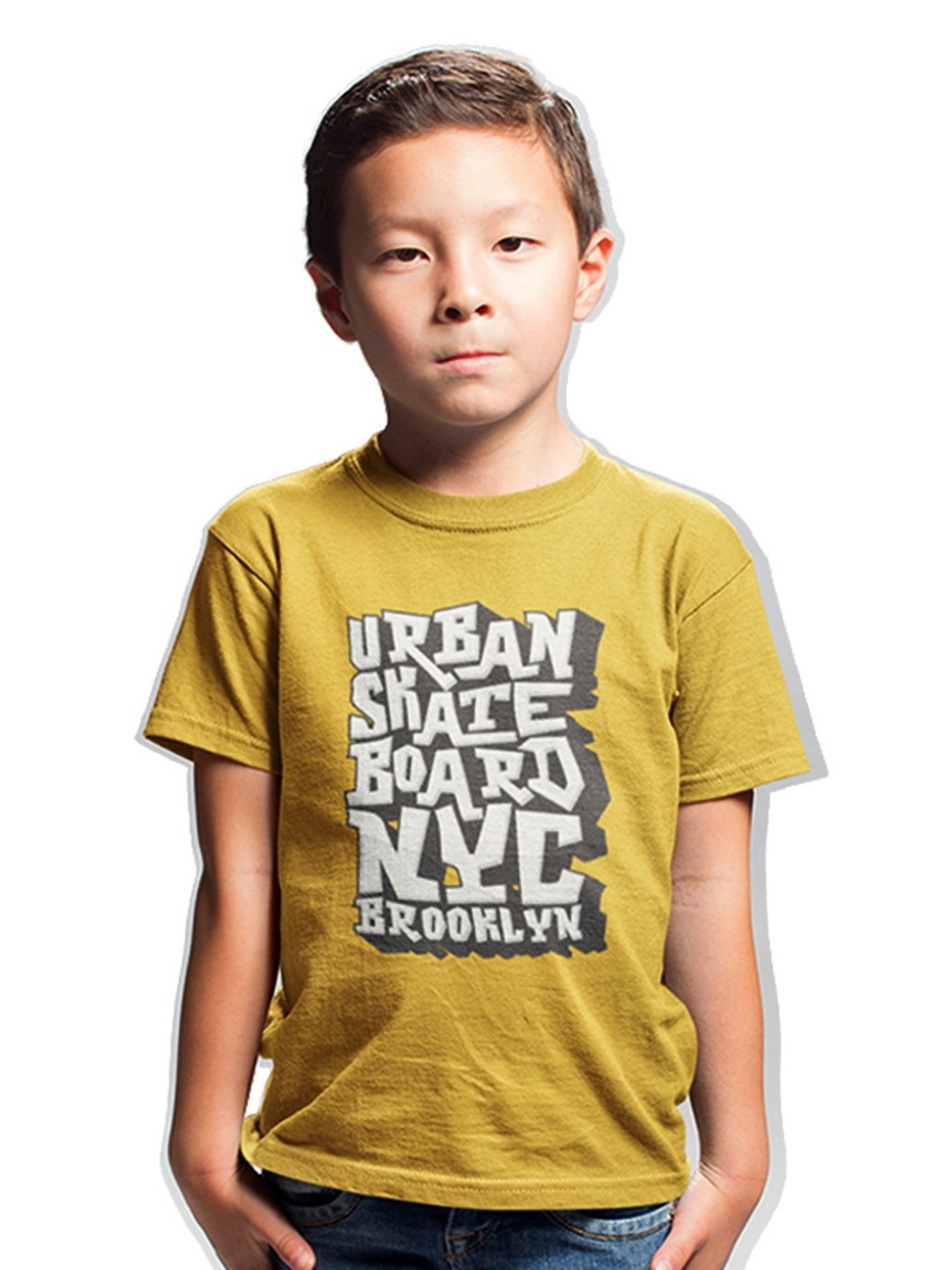 

Tantra Unisex Kids Typography Printed Round Neck Cotton T-shirt, Yellow