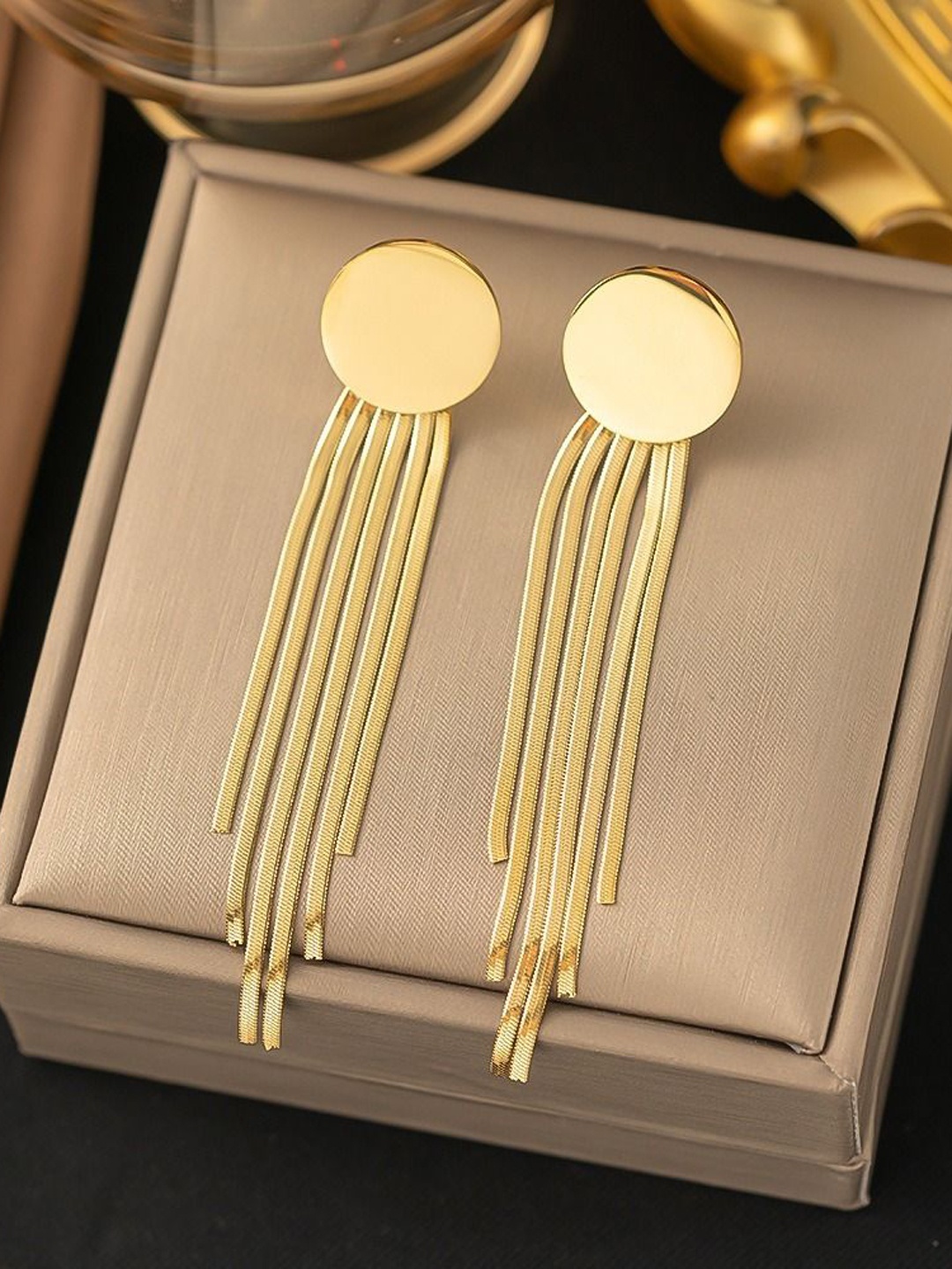 

MYKI Contemporary Drop Earrings, Gold