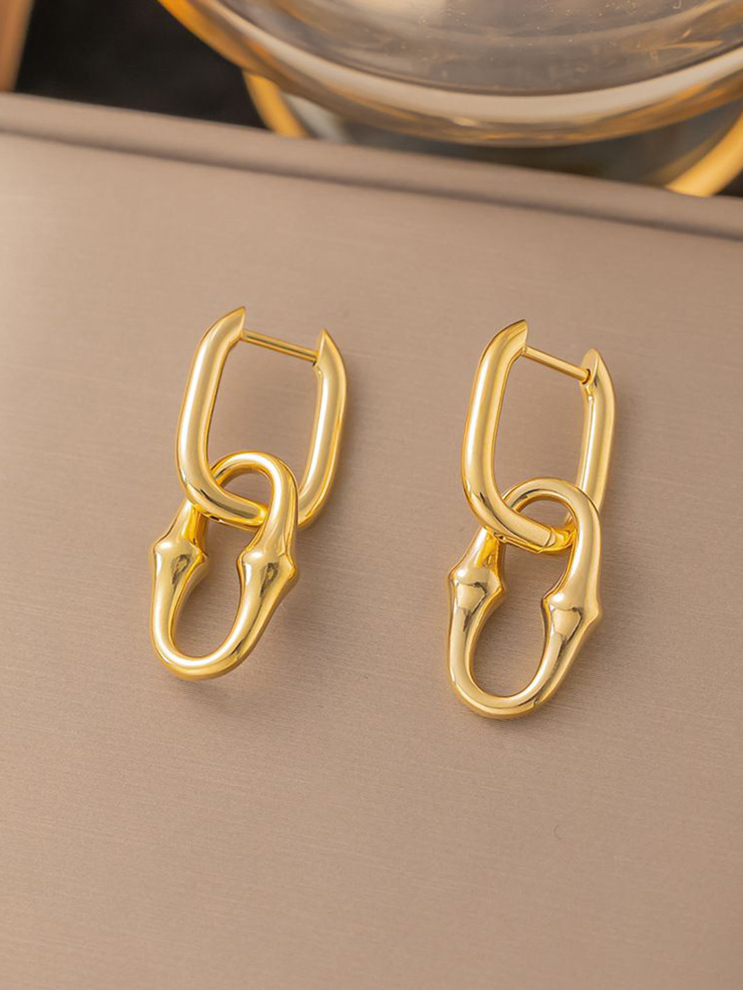 

MYKI Contemporary Drop Earrings, Gold