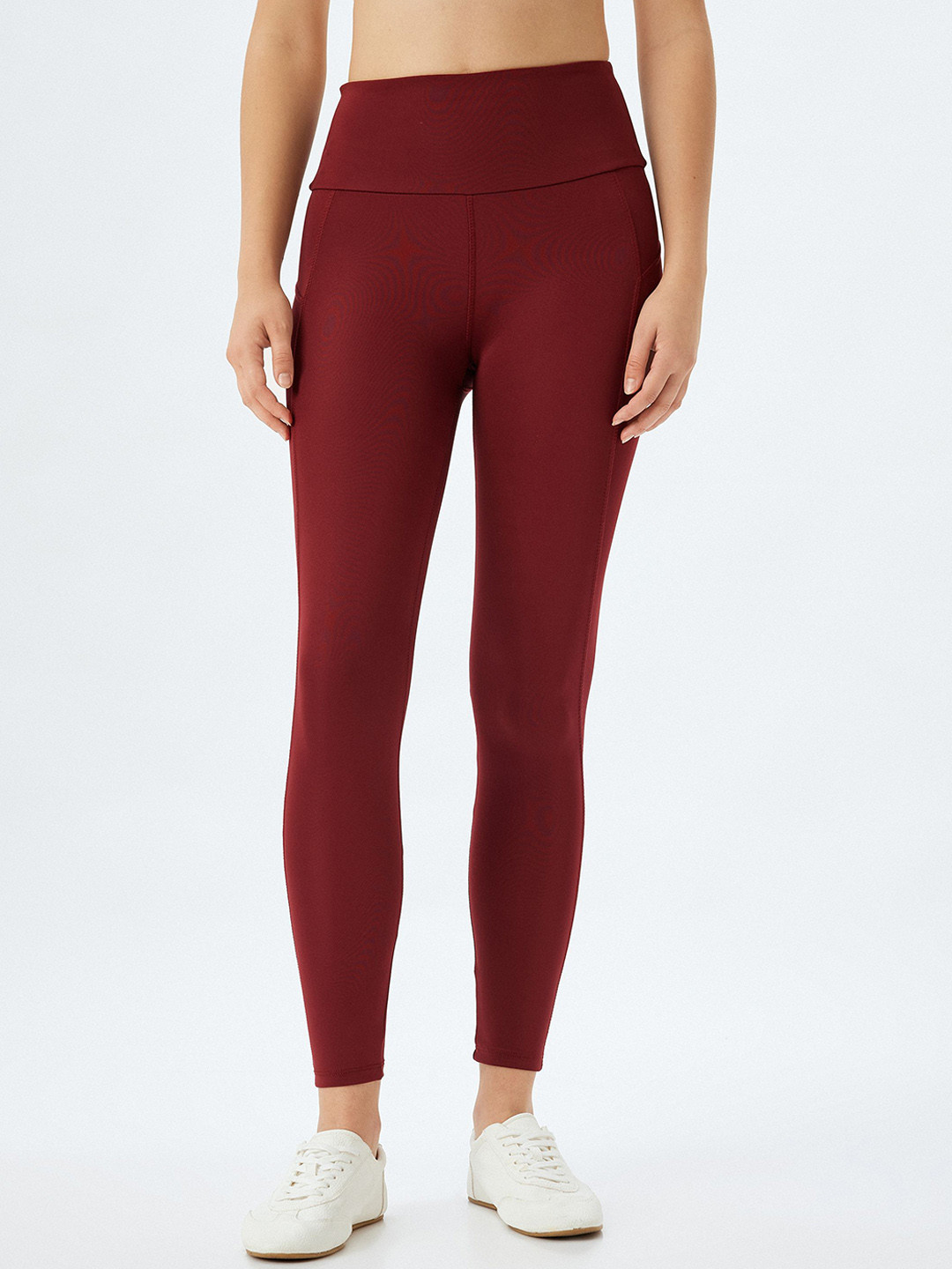 

Koton Women Ankle Length Tights, Maroon