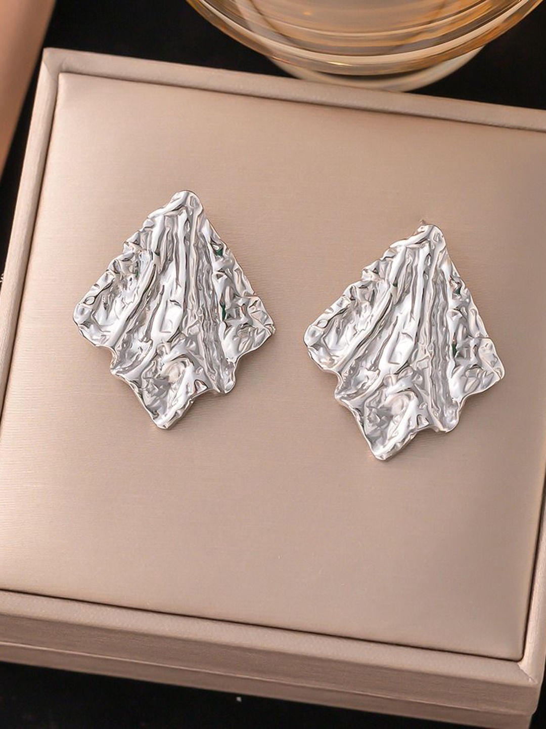 

MYKI Silver-Plated Stainless Steel Contemporary Drop Earrings