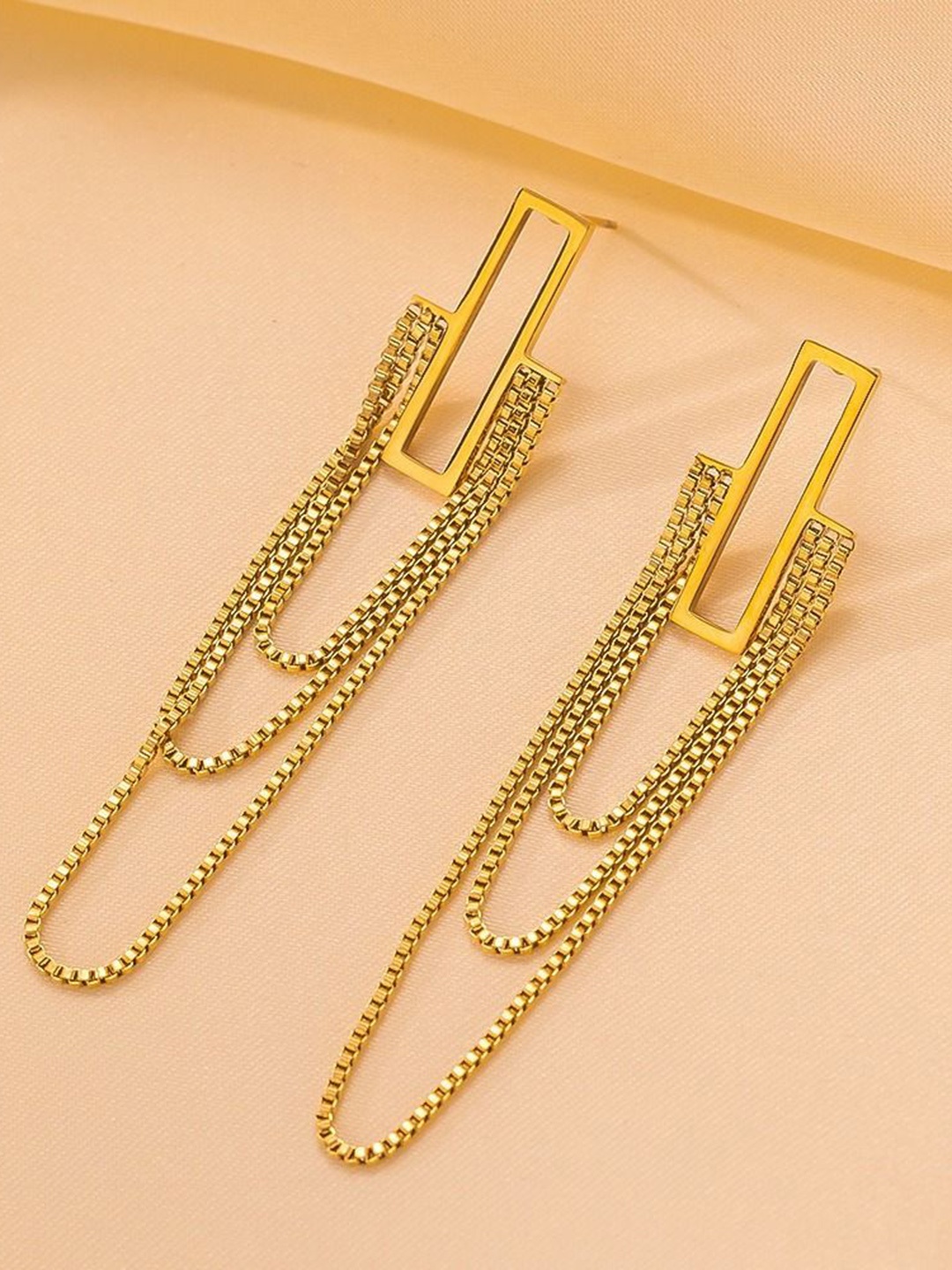 

MYKI Contemporary Drop Earrings, Gold