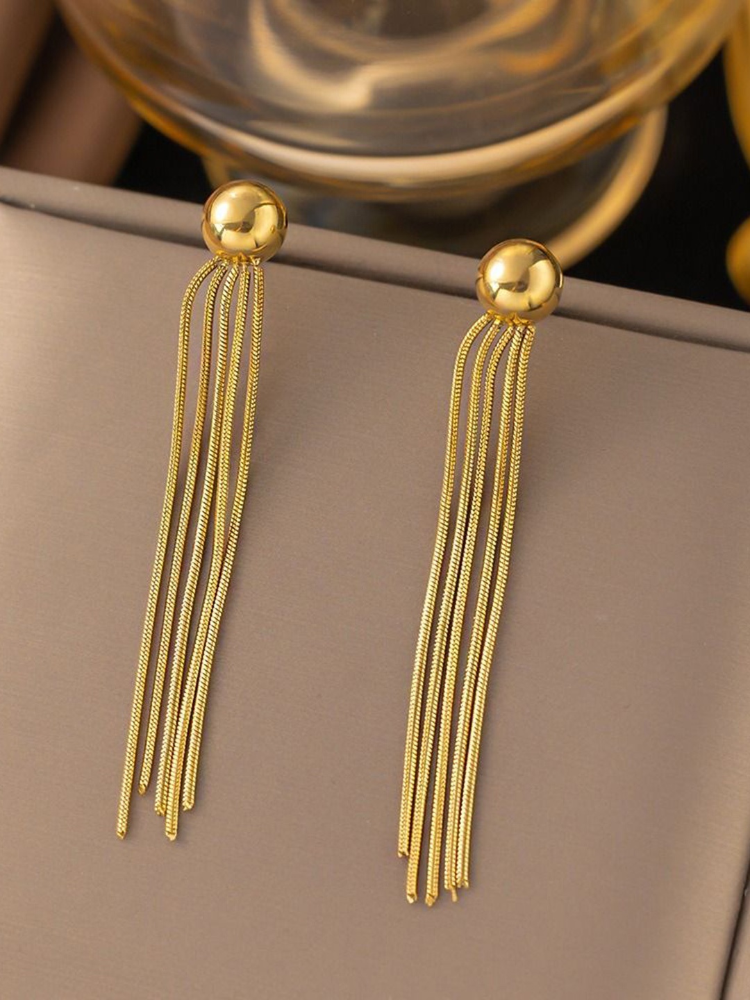 

MYKI Contemporary Drop Earrings, Gold