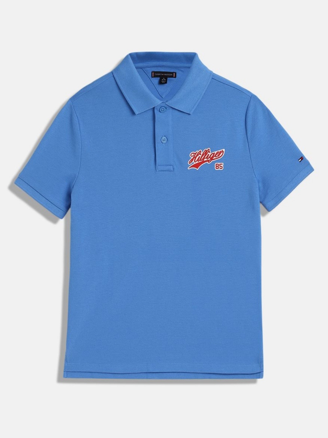 

Tommy Hilfiger Boys Graphic Printed Polo Collar Cotton T-shirt, Blue
