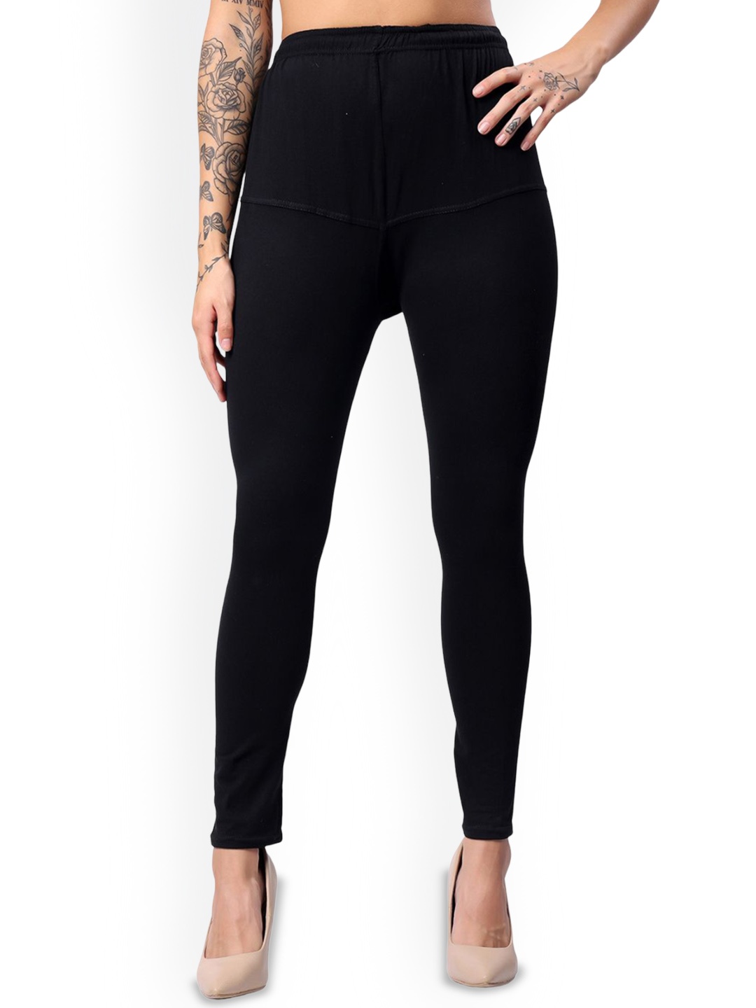 

Keviv Ankle Length Leggings, Black