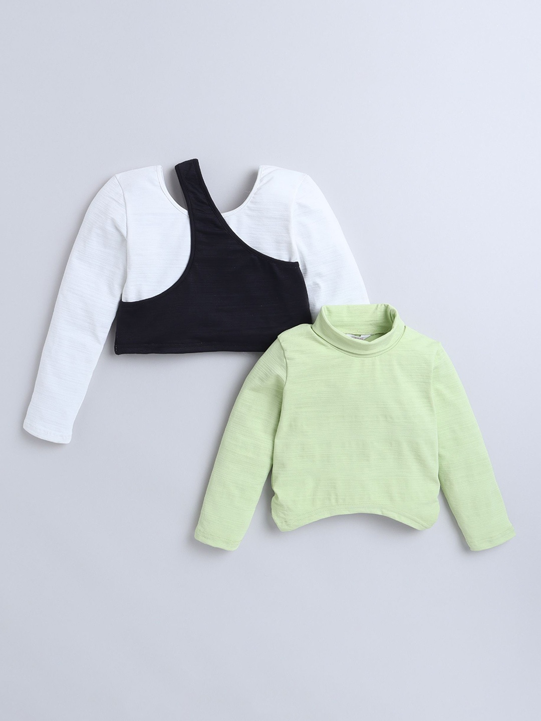 

taffykids Girls Pack Of 2 Crop Top, Black