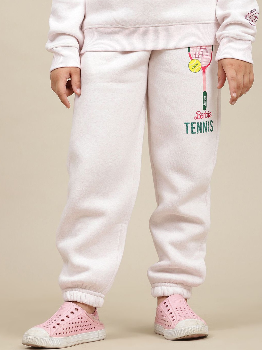 

Kids Ville Girls Graphic Printed Regular Fit Jogger, Pink