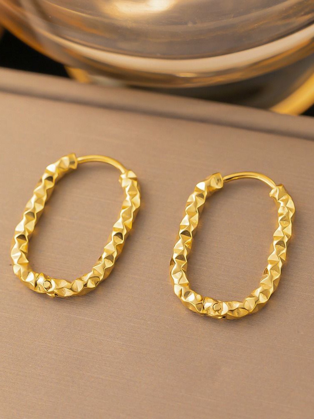 

MYKI Contemporary Hoop Earrings, Gold