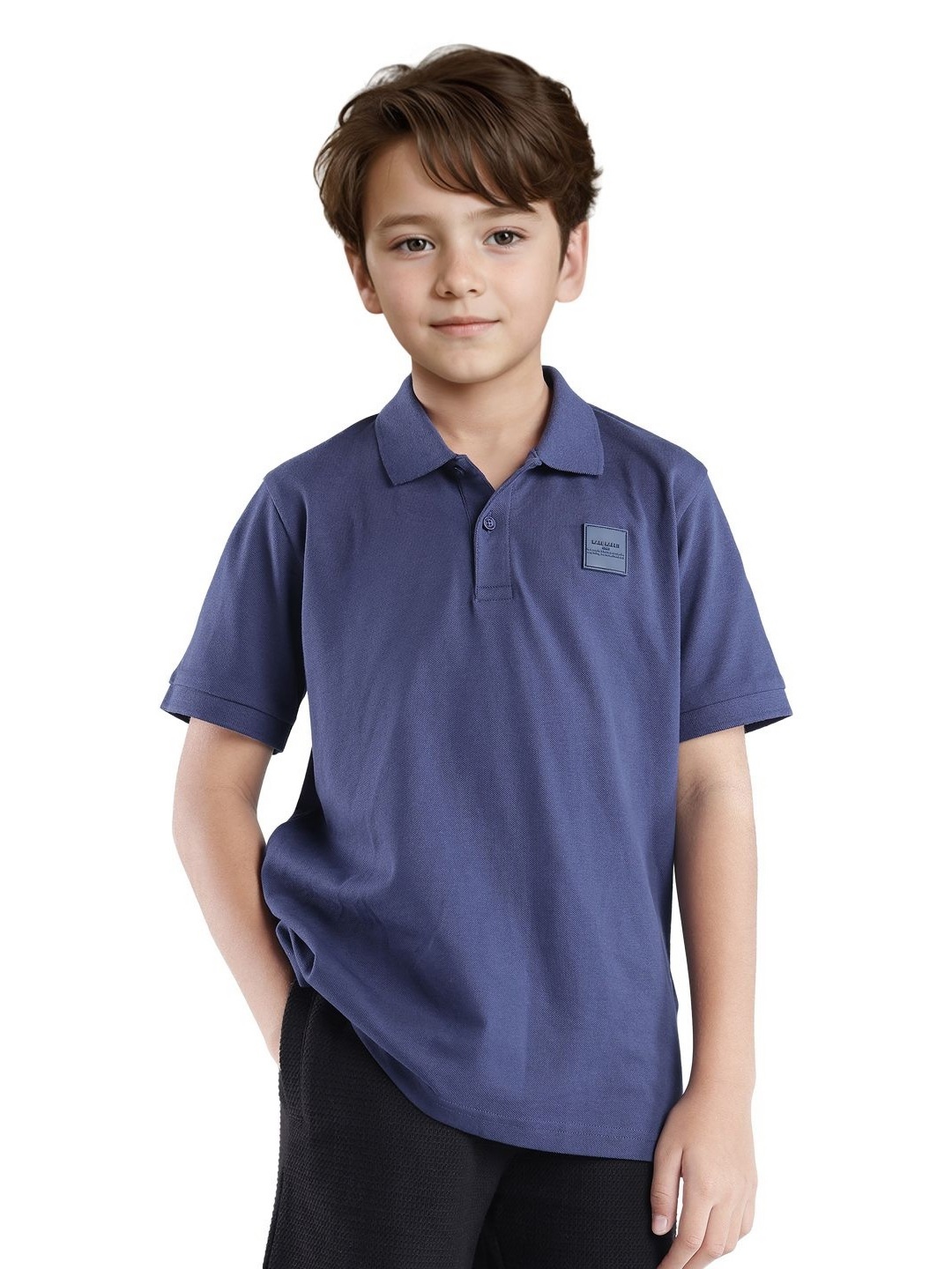 

Rare Ones Boys Applique Polo, Blue