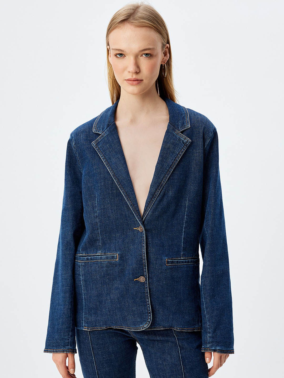 

Koton Women Woven Jacket, Blue