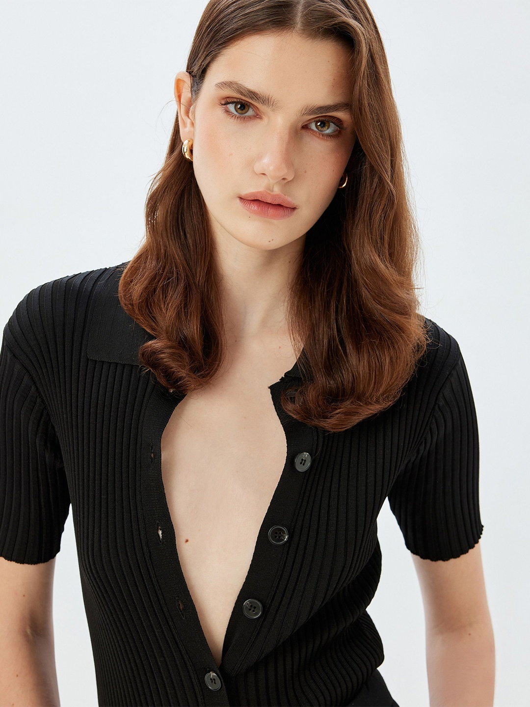 

Koton Women Short Sleeves Sweaters, Black