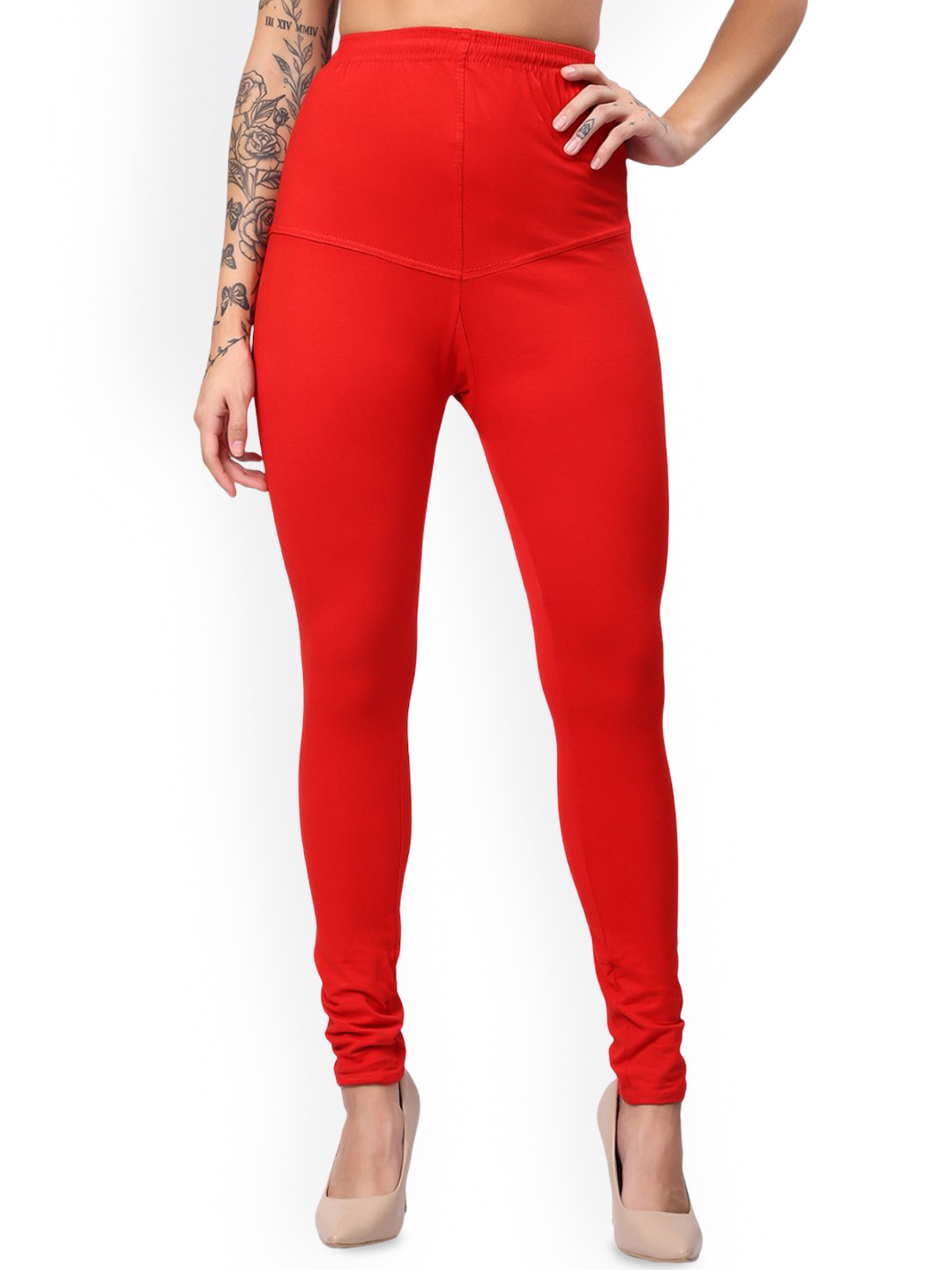 

Keviv Churidar Length Leggings, Red