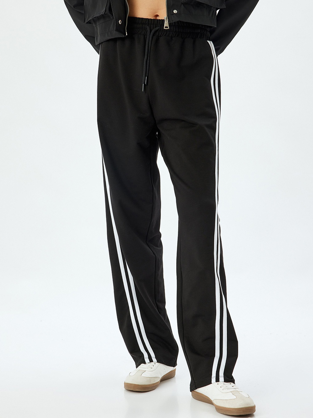 

Koton Women Mid Rise Regular Fit Track Pant, Black